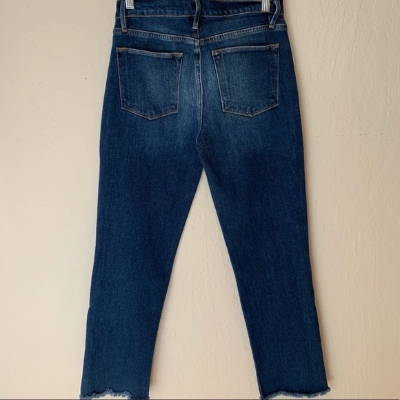 FRAME Le High Straight Asymmetrical Hem Jeans In Kingsway Size 25 - Picture 6 of 15